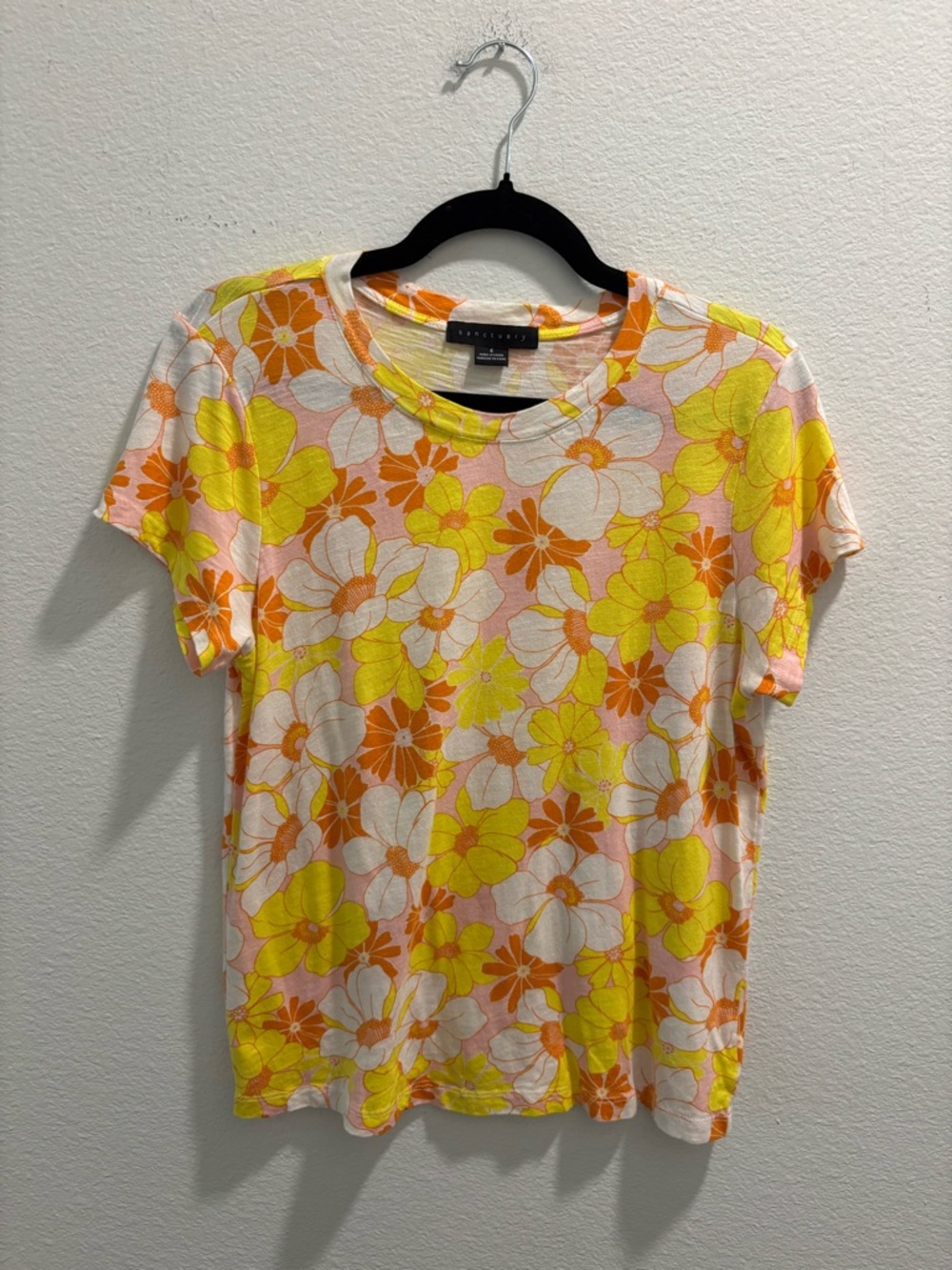 Sanctuary Floral Crewneck Tee, size S